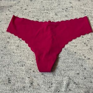 Victoria’s Secret Hot Pink Scalloped Thong